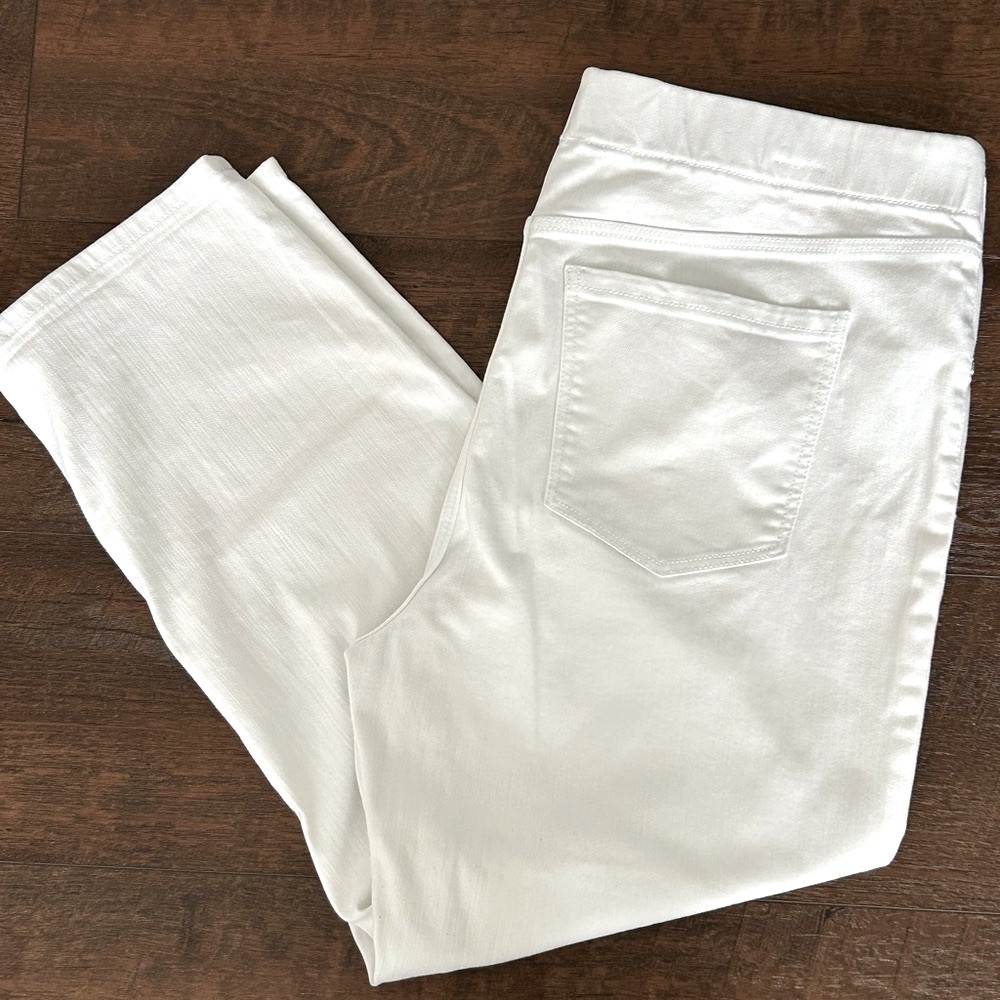 Liverpool White Skinny Crop Ankle Pants Size 14